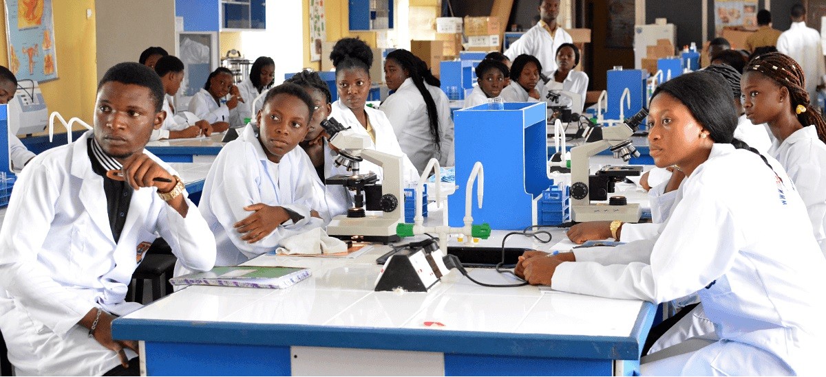 Students conducting laboratory research